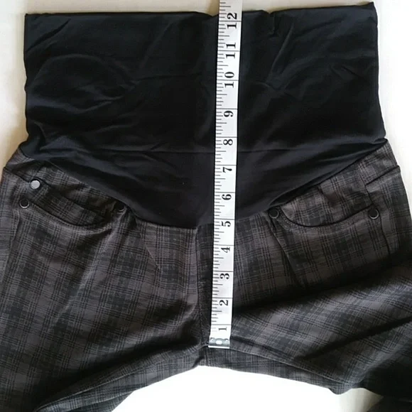 Liverpool Maternity Plaid Stitch Fix Legging 2 / 26 Black Gray - Picture 14 of 15